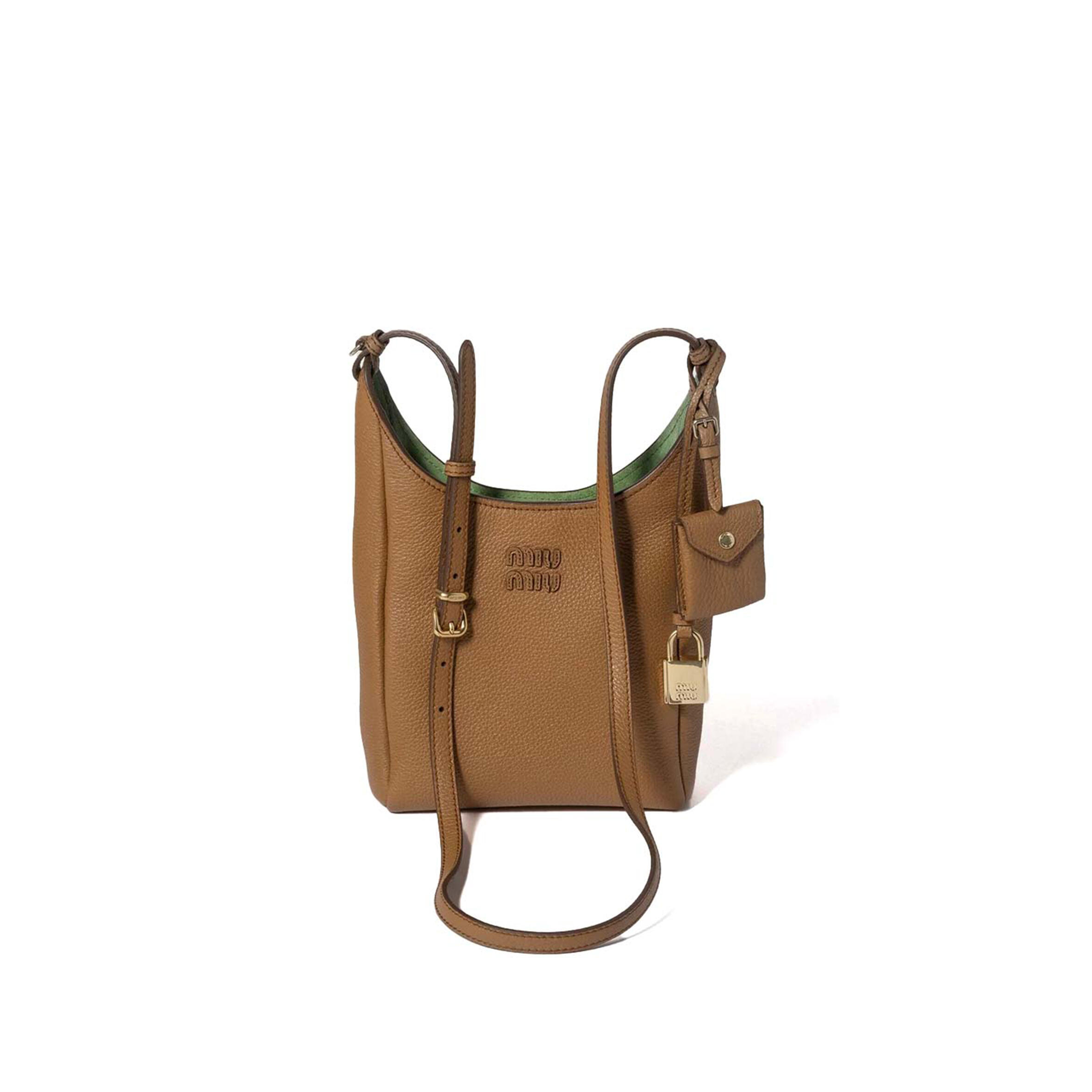 MIU MIU IVY SOFT LEATHER BAG 5BE098 (28*22.5*12cm)